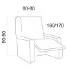 Stretch Recliner Cover Malta