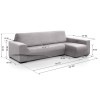 Funda Chaise Longue Super Elástica VELVET
